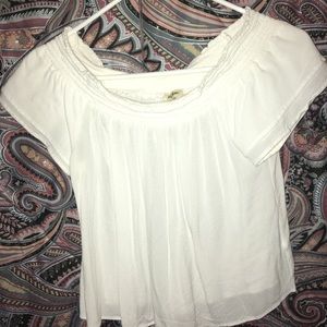 white off shoulder crop top!